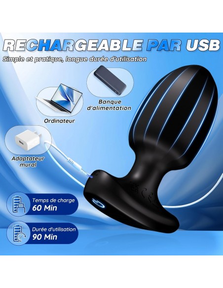 PLUG ANAL VIBRADOR CON APP USB