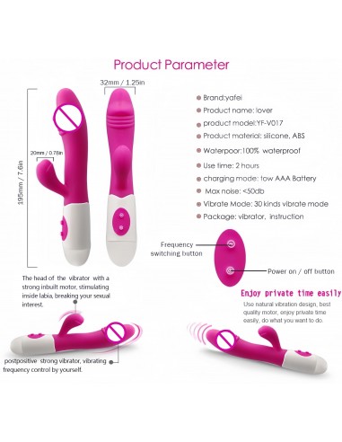 VIBRADOR 30 MODOS USB G SPOT
