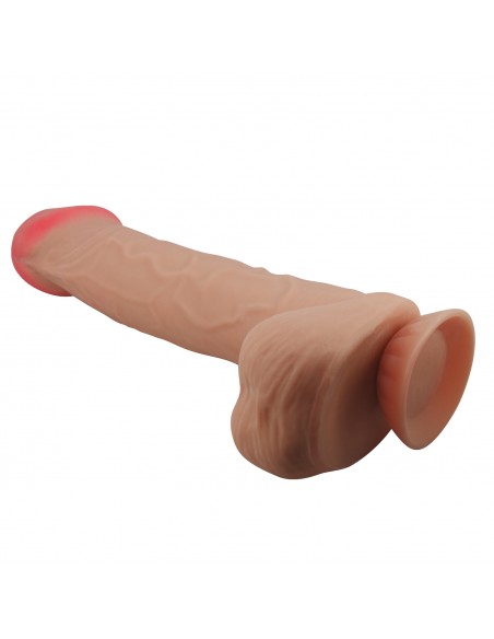 DILDO REALISTICO VERTEBRADO CON PIEL EXTENSIBLE 26CM